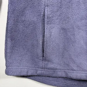 LL Bean Women Purple /Lilac FleeceJacket cinch at waist pockets mock neck Large thumbnail 5