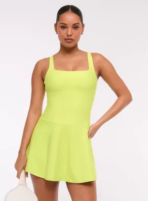 Abercrombie YPB sculptLUX Drop-Waist Mini Dress thumbnail 1