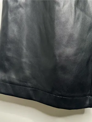 Urban Outfitters Black Faux Leather Wide Leg Cargo Pants Size Small thumbnail 11