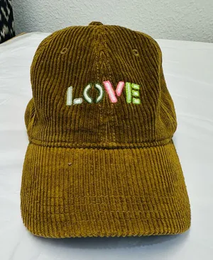 Aerie Brown and Yellow Corduroy Cap thumbnail 1