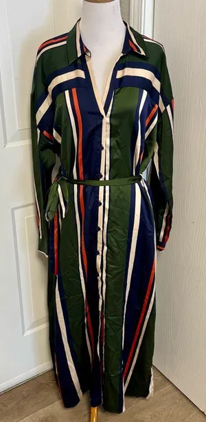 Ark & Co Satin Button Down Dress I4 thumbnail 1