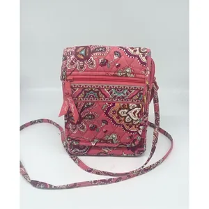 Vera Bradley pink floral and paidlsely hipster crossbody bag thumbnail 2
