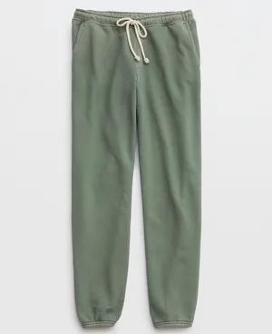Aerie Boyfriend Joggers in Olive Fun Green thumbnail 3