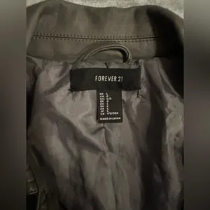 Forever 21 faux leather moto jacket gray size L thumbnail 4