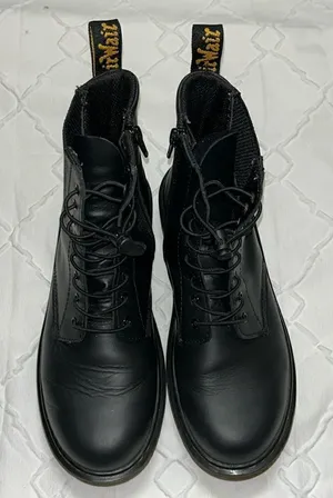 Dr Martens Black Lace Up Combat Boots(Size 5) thumbnail 1