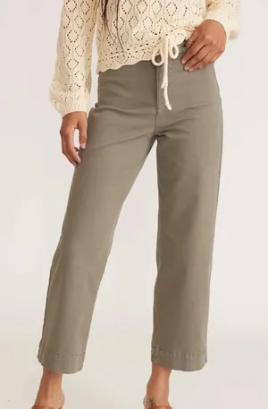 Marine‎ Layer olive Green Bridget Crop Pant Women’s Sz 4 thumbnail 1