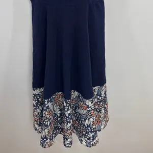Hutch Navy Blue Butterfly Wing Print Hem Racerback Fit & Flare Dress 6 Whimsical thumbnail 4