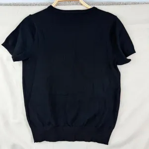 Grace Karin Cardigan Size S Black Solid Preppy Short Sleeve Button Top Classic thumbnail 2