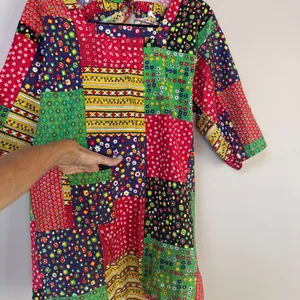 Vintage 60s bandana patchwork print tie-back apron top by Design House thumbnail 10