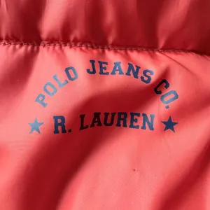 Vintage Polo Ralph Lauren Orange Quilted Puffer Ski Vest Winter Size M thumbnail 5