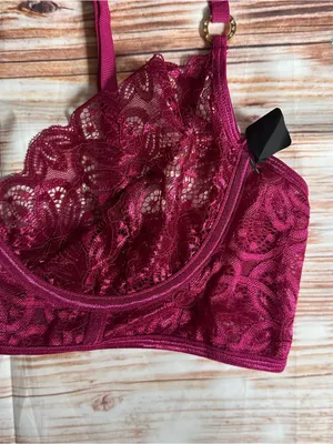Dreamgirl Starstruck Purple Satin 3 Pc Bra Garter G String Set Sz XL thumbnail 13