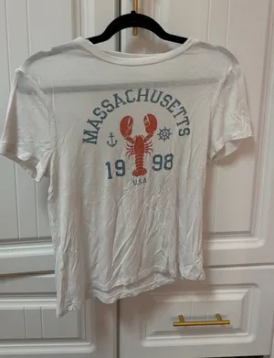massachusetts white coastal tee Size M thumbnail 1