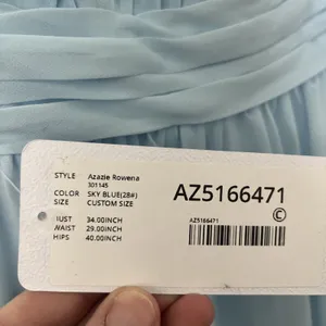 Azazie Sky Blue Size C 6/8 Braided Strap Maxi Dress Bridesmaid Prom Occasion thumbnail 3