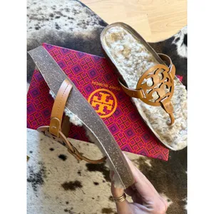 TORY BURCH Miller Cloud Sherling‎ Sandals In Nappa Leather Size 10 thumbnail 6