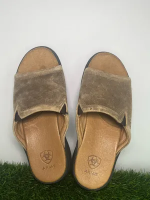 Ariat Women’s Leather Suede Slide Sandals Size 6B Brown Comfort Mule Western thumbnail 6