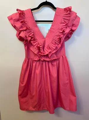 Entro Pink Ruffle Dress thumbnail 1