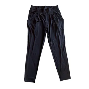 Jennifer Lopez Women Black Pleated Baggy‎ Stretch Pants Designer Size Small thumbnail 2