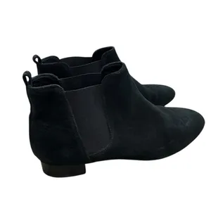 J. Crew Women's 9 Black Suede Chelsea Boots Pull On Ankle Booties Minimalist thumbnail 9