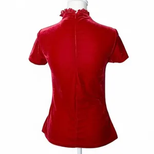 KILLSTAR Red Velvet Corset Top thumbnail 4