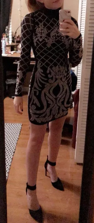 Vintage New Year’s Eve Dress Black thumbnail 2