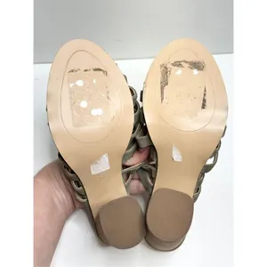 Crevo Hazelle Sage Green Suede Strappy Block Heel Mules Sandals Size 7.5‎ NEW thumbnail 9