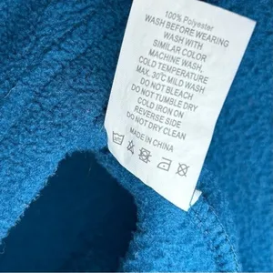 ZYIA Active blue quilted fleece snap button pullover sweater women’s size large thumbnail 8