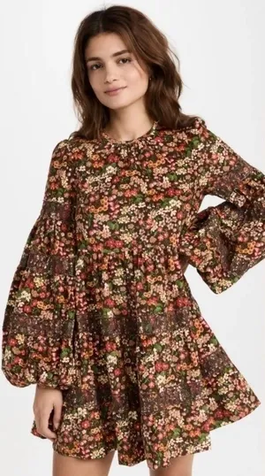 byTiMo Floral Baby Cord Shift Dress thumbnail 1