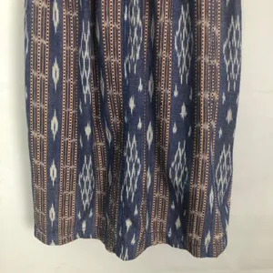 Ecote V-Neck 1/2 Button Blue/Brown Dress Sleeveless Boho Size Medium thumbnail 4