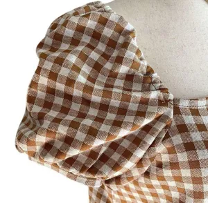 Madewell Gingham Jacquard Square-Neck Puff-Sleeve Top thumbnail 7