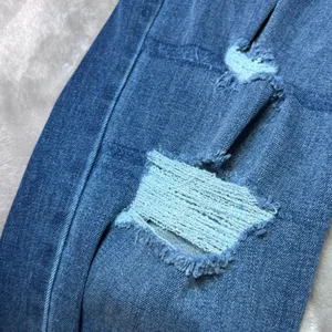 Old Navy Womens Size 6 Power Slim Straight Jeans Distressed Rips Blue Denim‎ thumbnail 15