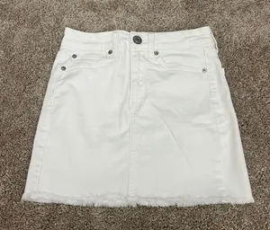 American Eagle White Jean Skirt 0 thumbnail 1