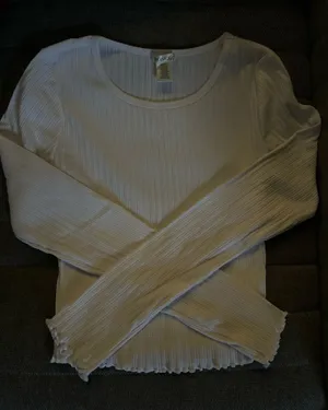 Bozzolo White Ribbed Long Sleeve  thumbnail 1