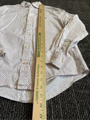 Tommy Hilfiger Long Sleeve Button Down Shirt White Patterned Print Womens Size S thumbnail 2