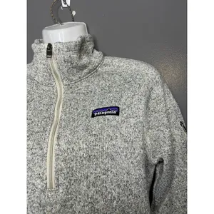 Patagonia Sweater Womens Small Gray Better Sweater 1/4 Zip Mock Neck Fleece thumbnail 2