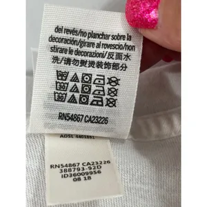 PINK - Victoria's Secret Gold Sequin Dog Campus Oversized‎ Tee Women XS White Black thumbnail 8