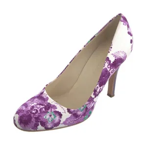- Was $100 now $60 Burberry floral purple 4 inch heel leather sole 40.5 or… thumbnail 1
