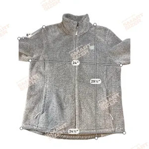 The North Face Jacket Womens Gray Heavy Osito Sherpa EUC Full Zip XL Warm Winter thumbnail 7