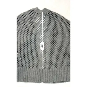 Abercrombie & Fitch Basket Weave Cotton Open Cardigan‎ Sweater SMALL Gray Shrug thumbnail 7
