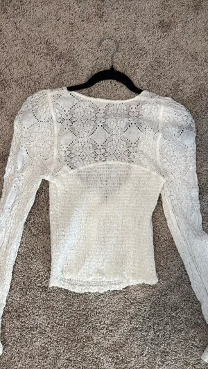 Free people white long sleeve top  thumbnail 2