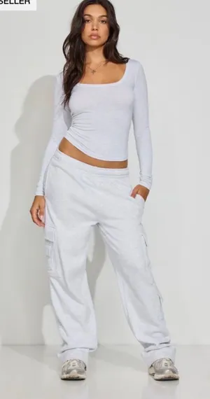 NWTS SWS Athletic UltraFleece Cargo Sweatpants Color Spring Grey Mix thumbnail 1