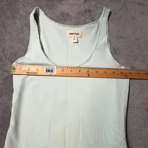Open Edit XS Mint Green Sleeveless Bodycon Mini Dress Stretch Scoop Neck #1700 thumbnail 7