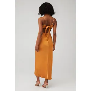 Bardot MALINDA SLIP DRESS From Revolve in Burnt Orange thumbnail 4