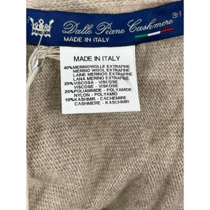 NEW Dalle Piane Cashmere Wool Beige Winter Snow Warmer Shawl Wrap Neck Scarf OS thumbnail 5