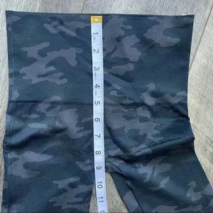 Spanx Grey Black Look at Me Now Camo High Waisted Biker Shorts Shape Wear XS thumbnail 7
