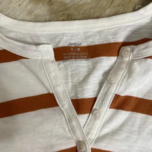 Aerie long sleeve striped Henley top thumbnail 2
