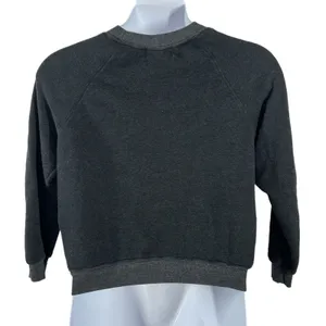 Wildfox Body By Trey Graphic Fleece Sweatshirt XS Charcoal Gray thumbnail 8
