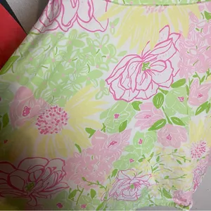 Lilly Pulitzer Size 8 Pink Green Floral Blast Willa Halter Dress Garden Party thumbnail 7