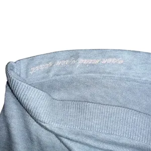 Lululemon Open Mind Open Heart Split Back Sweater Light‎ Blue Size 6 thumbnail 4
