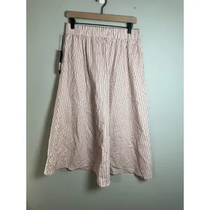 NVLT Applique‎ Poplin Midi Skirt Pink Multi-Rose Stripe Floral Sequin NVLTWS6124 thumbnail 6