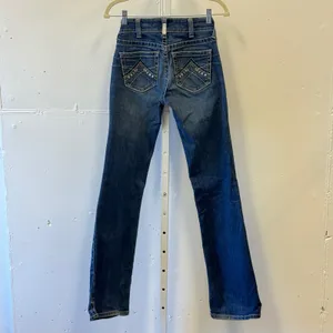 Ariat‎ TALL Women's Mid Rise Boot Cut Real Riding Jeans W25 10011683 Denim thumbnail 3